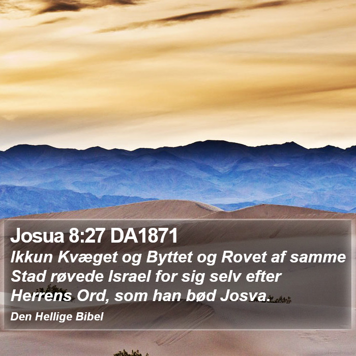 Josua 8:27 DA1871 Bible Study