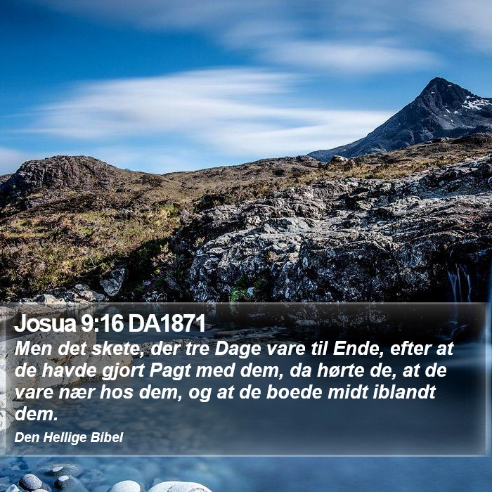 Josua 9:16 DA1871 Bible Study
