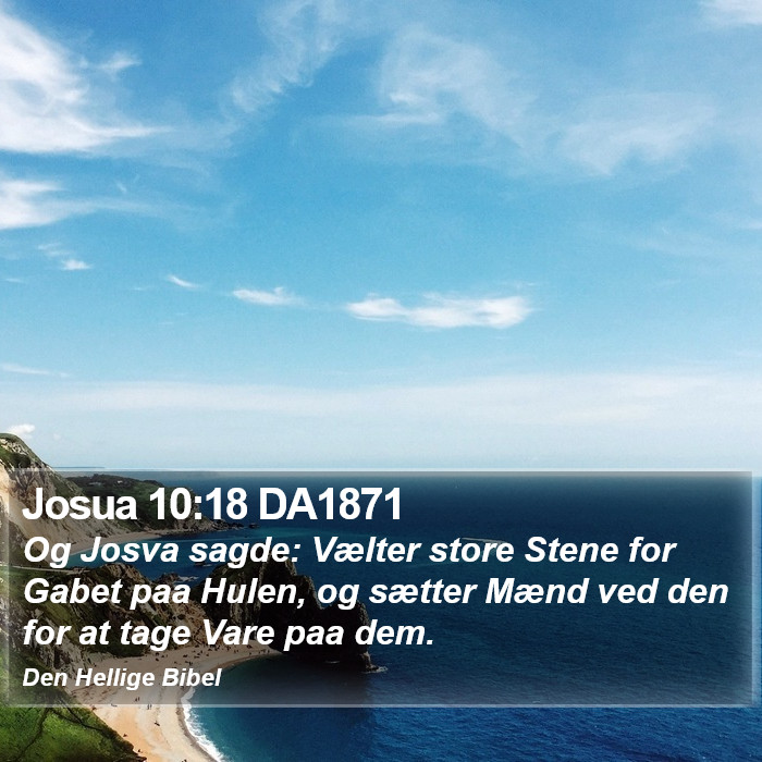 Josua 10:18 DA1871 Bible Study