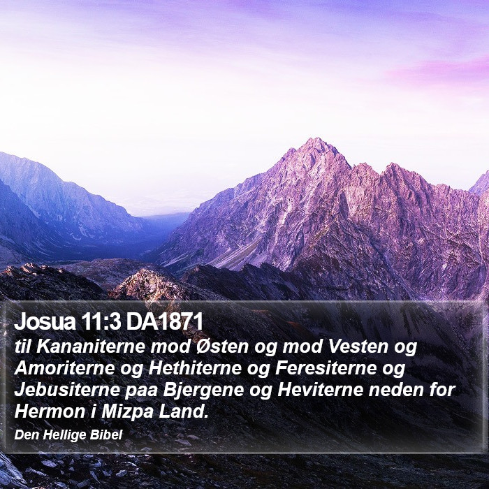 Josua 11:3 DA1871 Bible Study