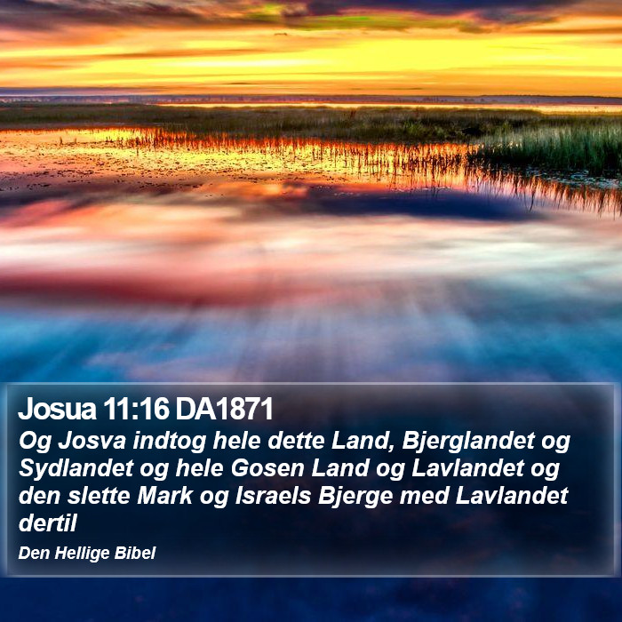 Josua 11:16 DA1871 Bible Study