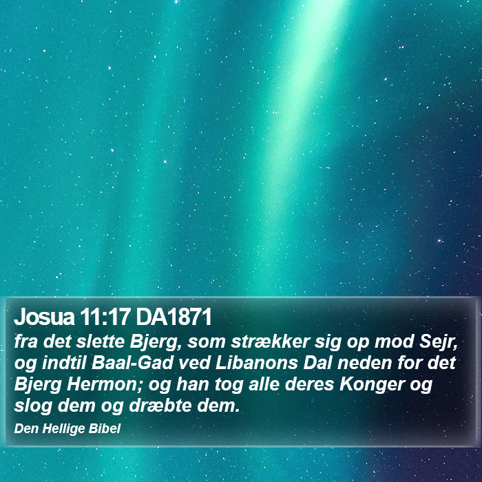 Josua 11:17 DA1871 Bible Study