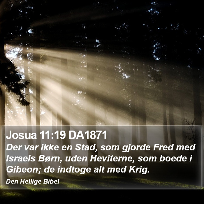 Josua 11:19 DA1871 Bible Study