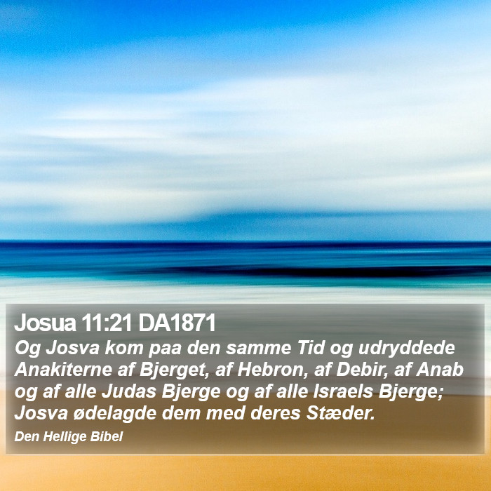 Josua 11:21 DA1871 Bible Study