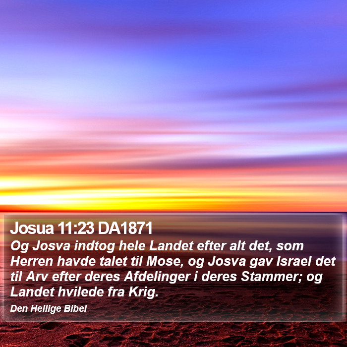 Josua 11:23 DA1871 Bible Study