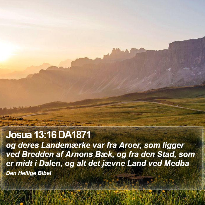 Josua 13:16 DA1871 Bible Study