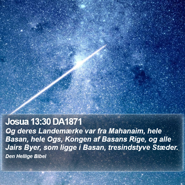 Josua 13:30 DA1871 Bible Study