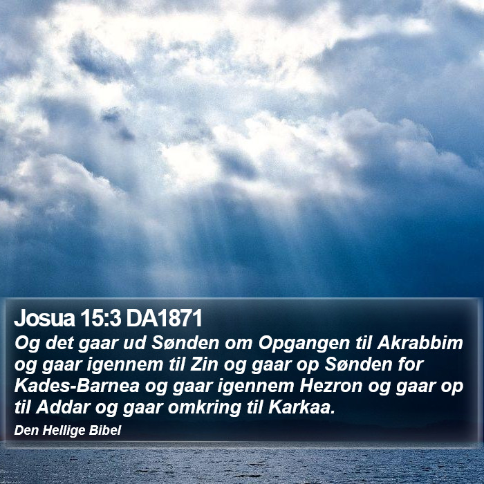 Josua 15:3 DA1871 Bible Study