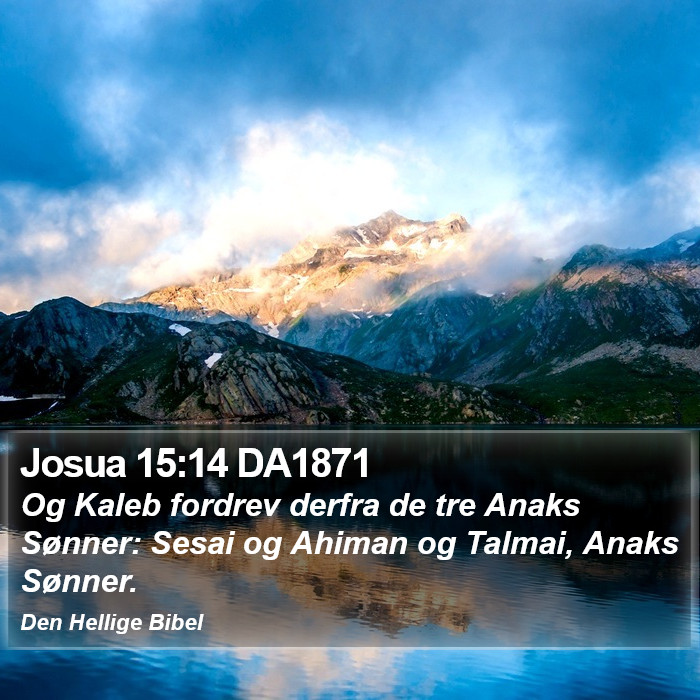 Josua 15:14 DA1871 Bible Study