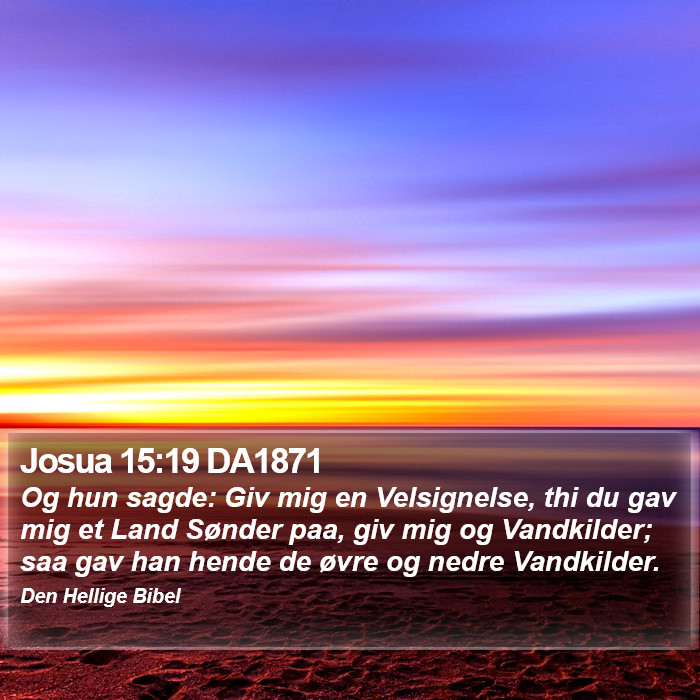 Josua 15:19 DA1871 Bible Study