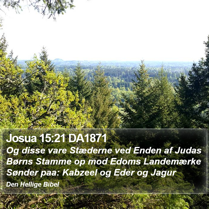 Josua 15:21 DA1871 Bible Study