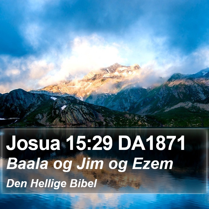 Josua 15:29 DA1871 Bible Study