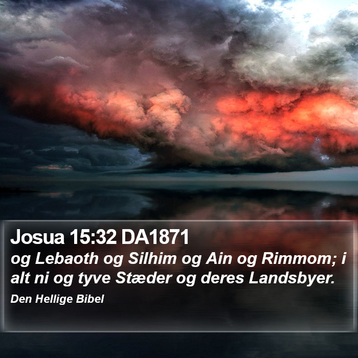 Josua 15:32 DA1871 Bible Study