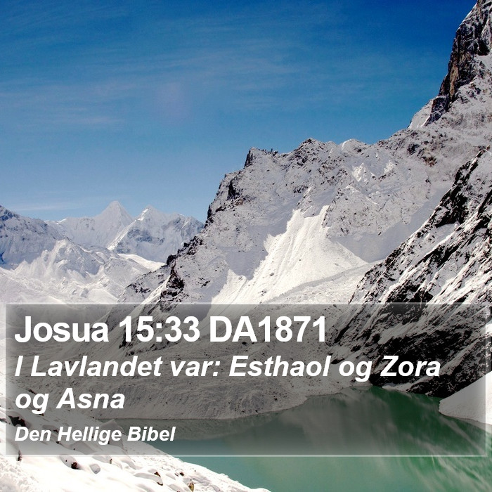 Josua 15:33 DA1871 Bible Study