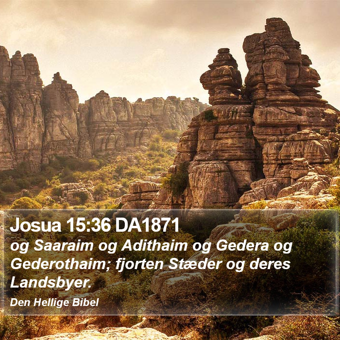 Josua 15:36 DA1871 Bible Study