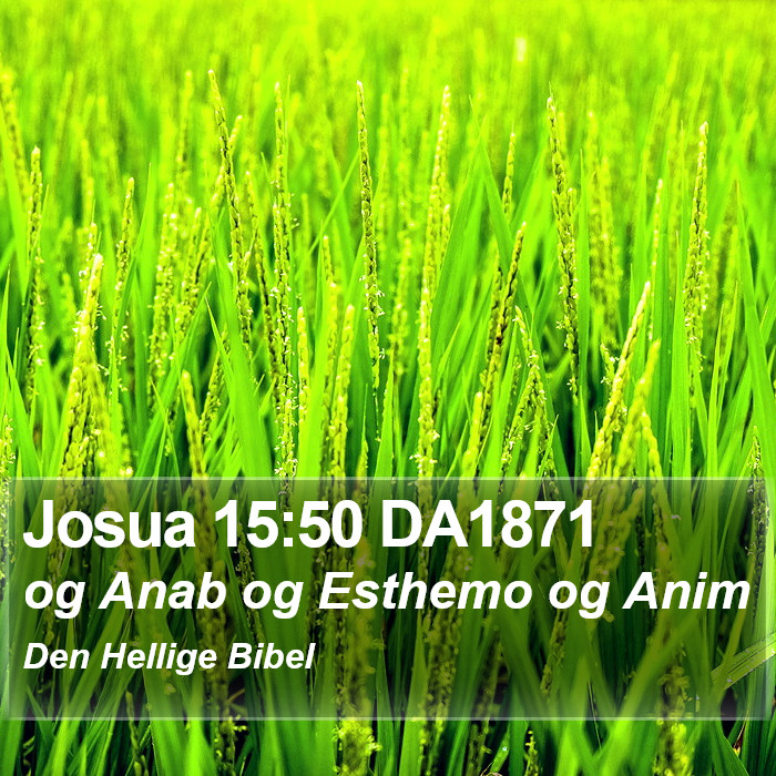 Josua 15:50 DA1871 Bible Study