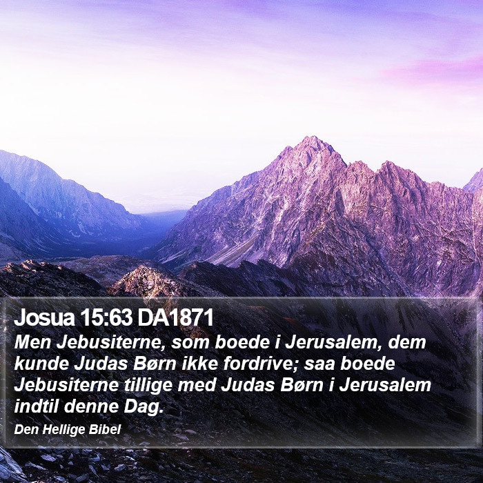 Josua 15:63 DA1871 Bible Study