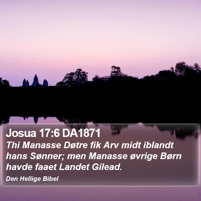 Josua 17:6 DA1871 Bible Study