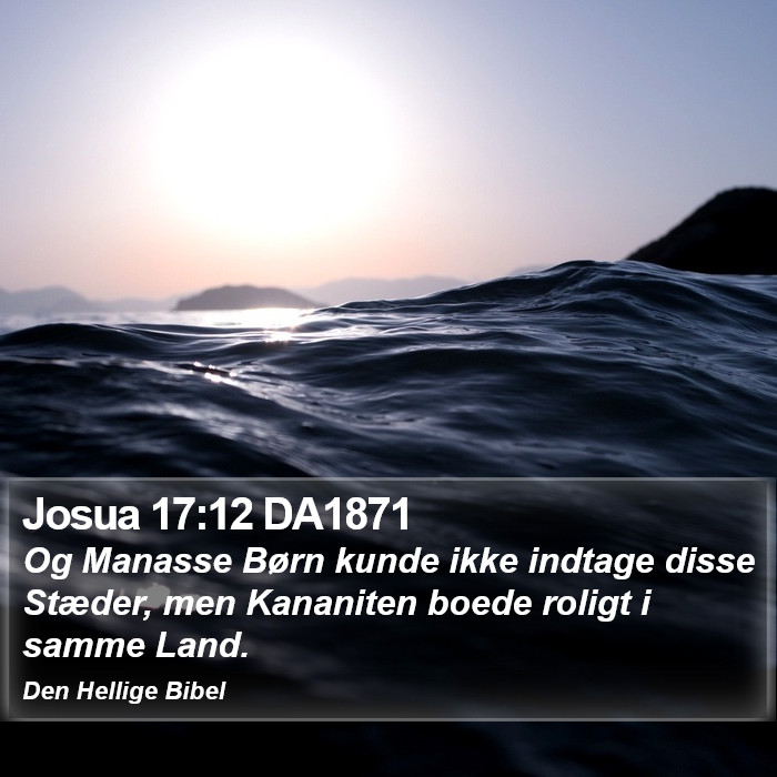 Josua 17:12 DA1871 Bible Study