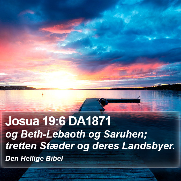 Josua 19:6 DA1871 Bible Study