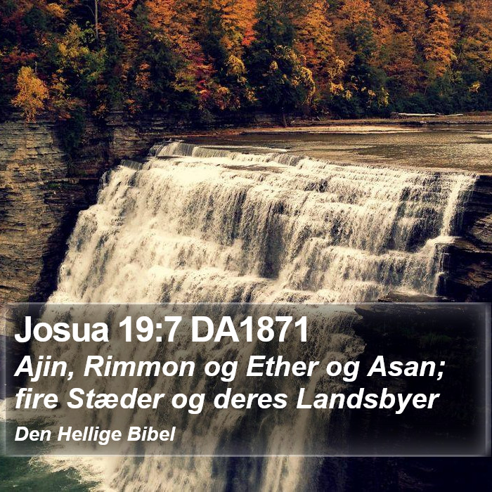 Josua 19:7 DA1871 Bible Study