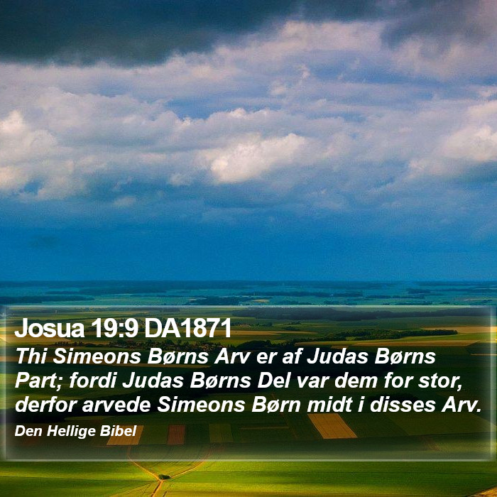 Josua 19:9 DA1871 Bible Study