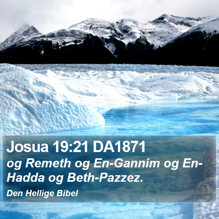 Josua 19:21 DA1871 Bible Study