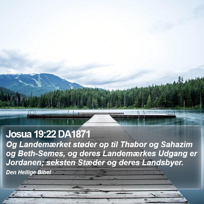 Josua 19:22 DA1871 Bible Study