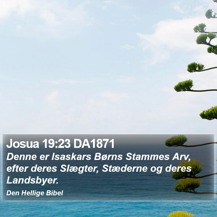 Josua 19:23 DA1871 Bible Study