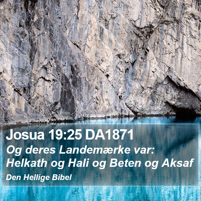 Josua 19:25 DA1871 Bible Study