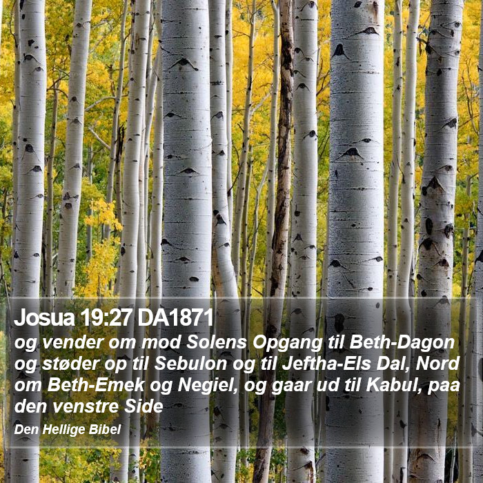 Josua 19:27 DA1871 Bible Study