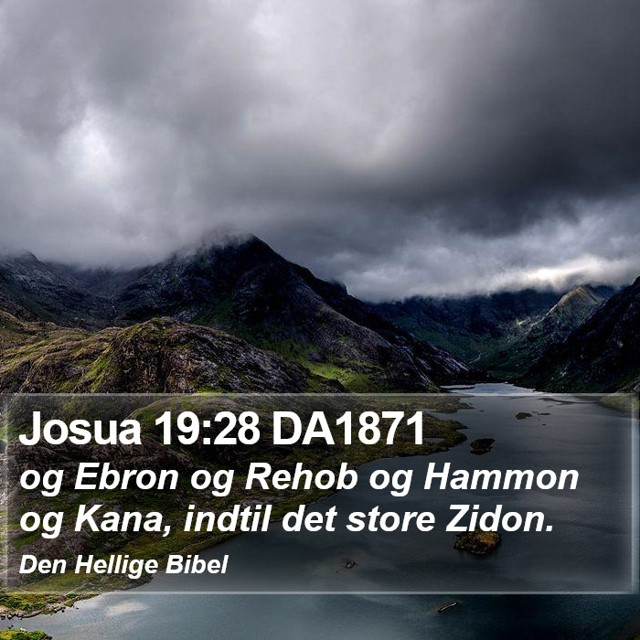 Josua 19:28 DA1871 Bible Study