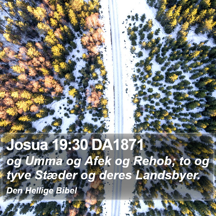 Josua 19:30 DA1871 Bible Study