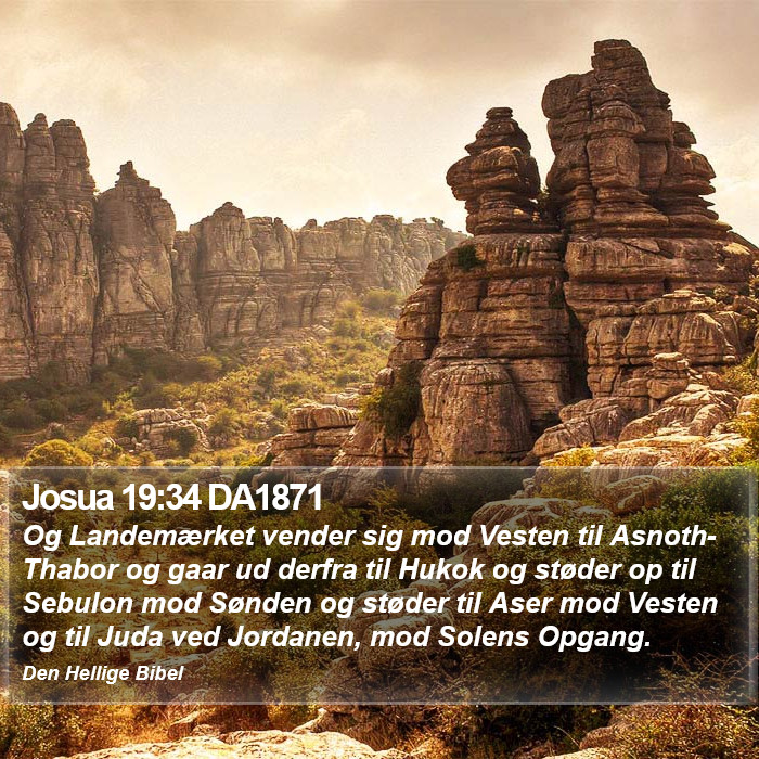 Josua 19:34 DA1871 Bible Study