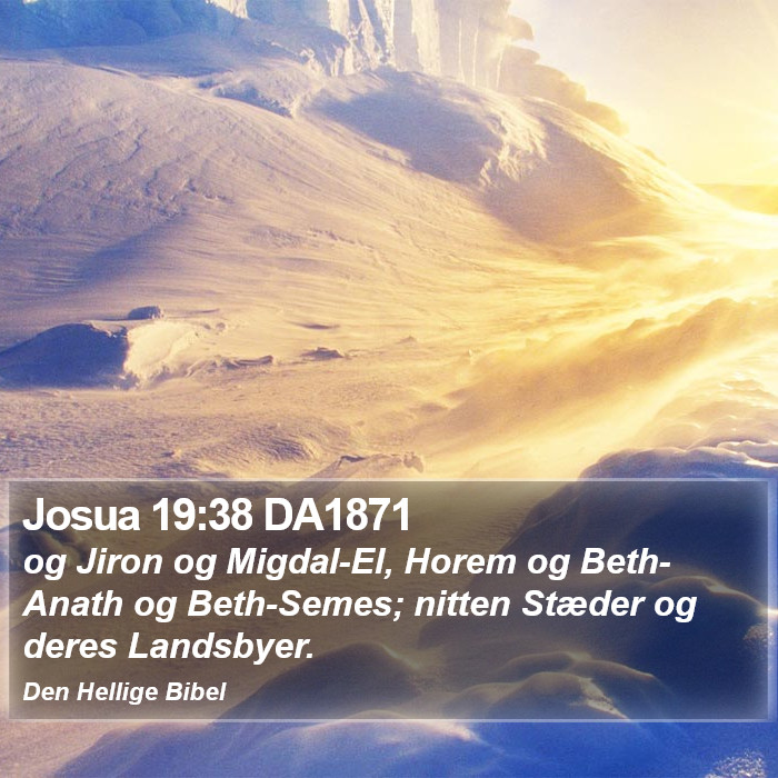 Josua 19:38 DA1871 Bible Study