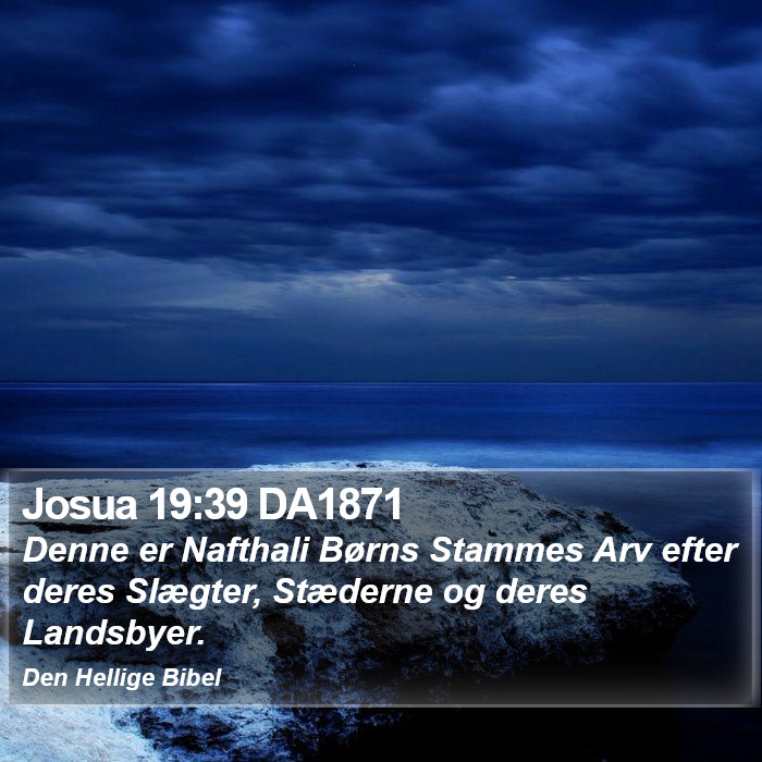 Josua 19:39 DA1871 Bible Study