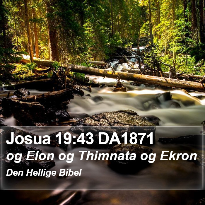 Josua 19:43 DA1871 Bible Study