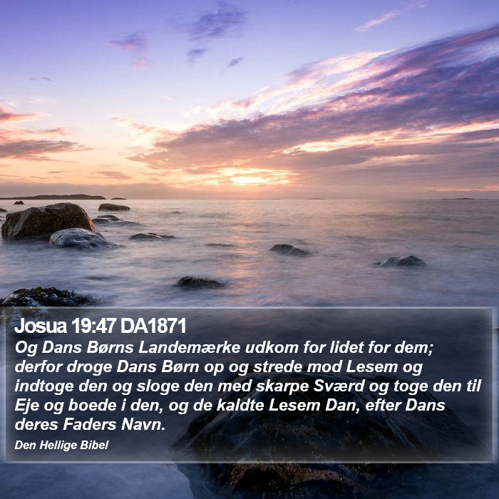 Josua 19:47 DA1871 Bible Study