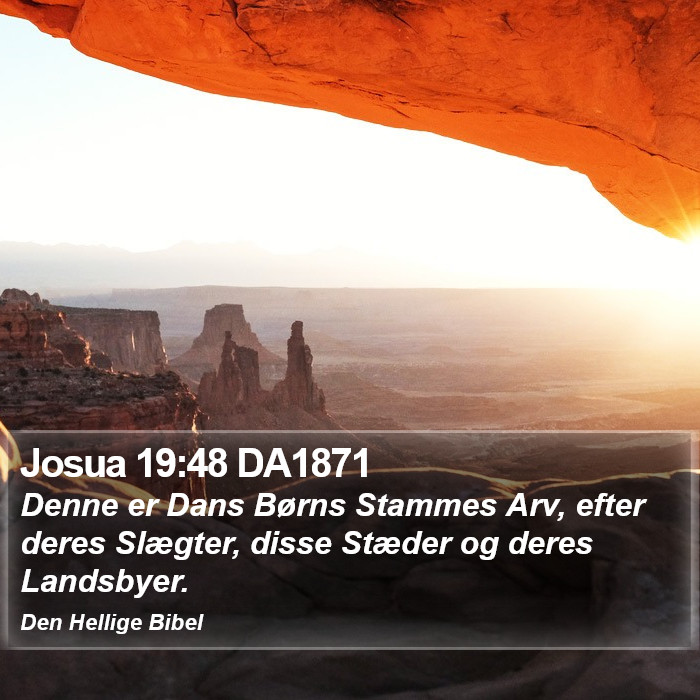 Josua 19:48 DA1871 Bible Study