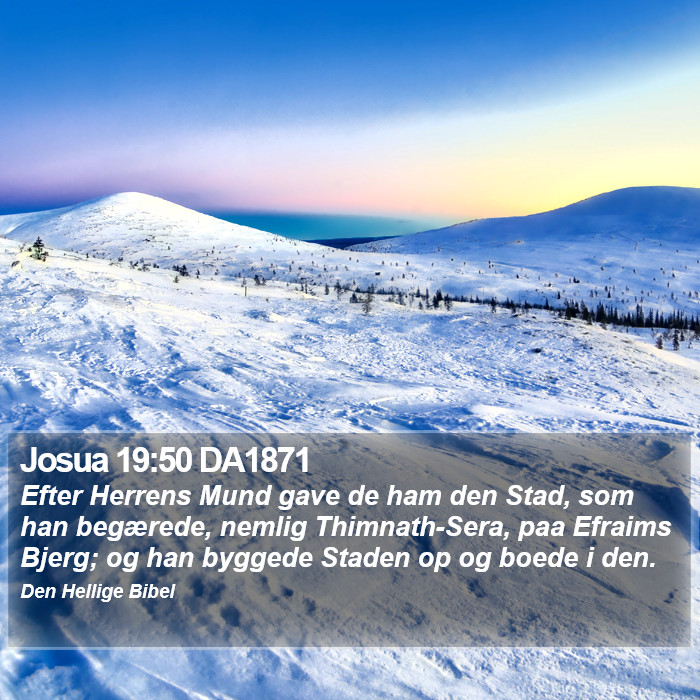 Josua 19:50 DA1871 Bible Study