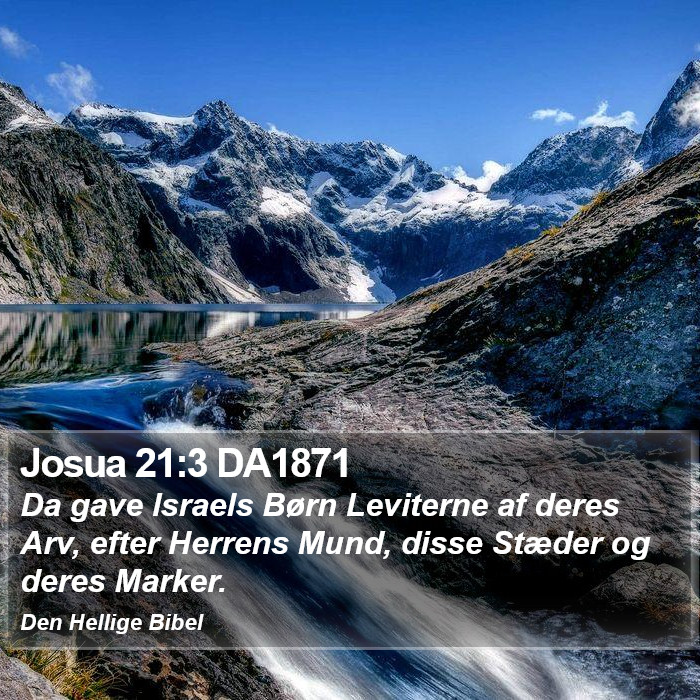 Josua 21:3 DA1871 Bible Study