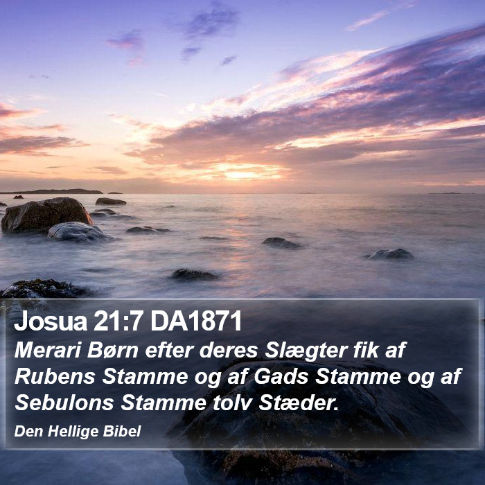 Josua 21:7 DA1871 Bible Study
