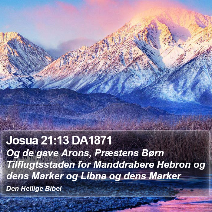 Josua 21:13 DA1871 Bible Study