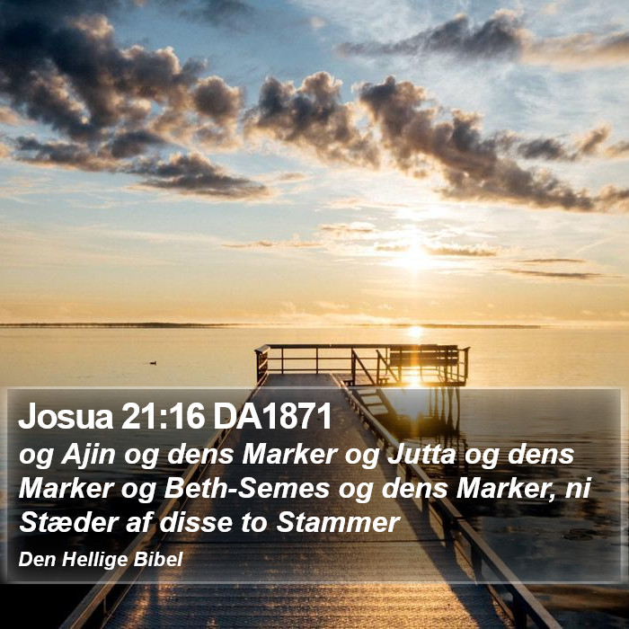 Josua 21:16 DA1871 Bible Study