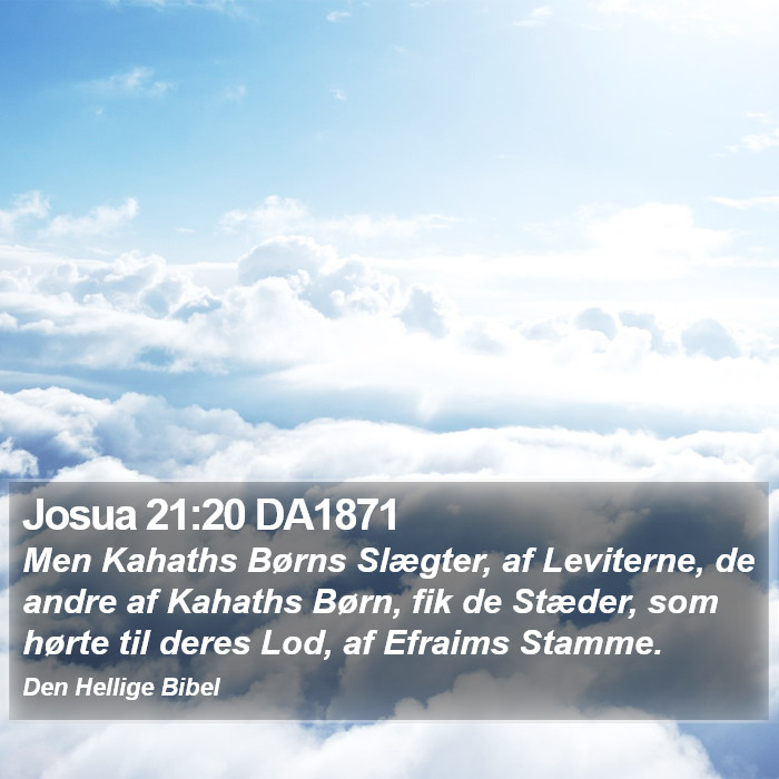 Josua 21:20 DA1871 Bible Study
