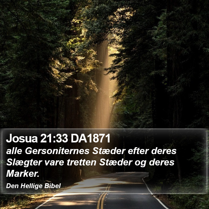 Josua 21:33 DA1871 Bible Study
