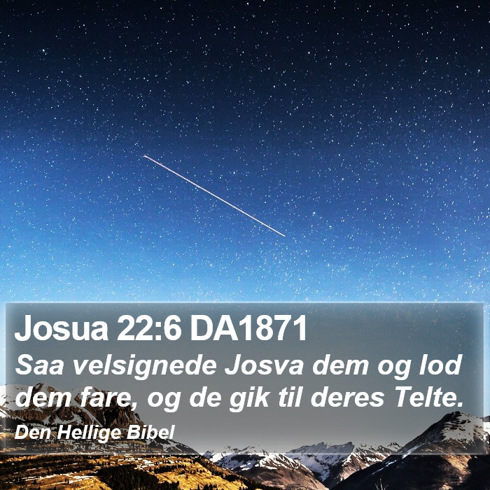 Josua 22:6 DA1871 Bible Study