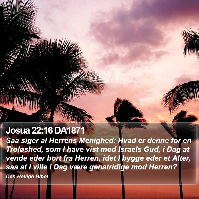 Josua 22:16 DA1871 Bible Study