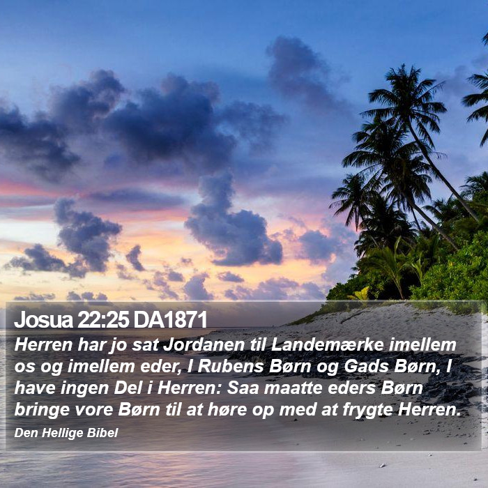 Josua 22:25 DA1871 Bible Study