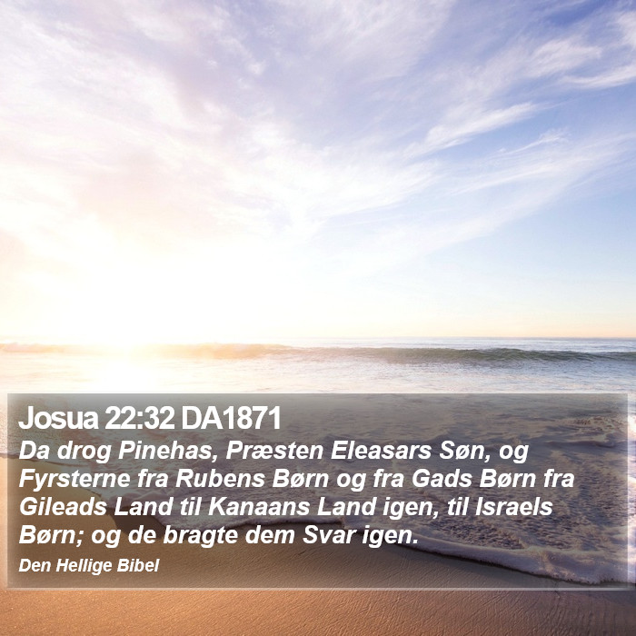 Josua 22:32 DA1871 Bible Study